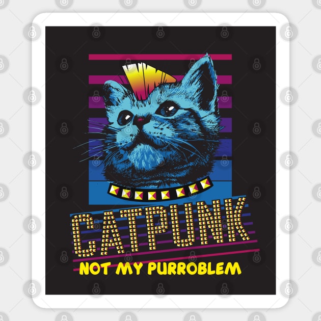 Punky cat Sticker by G4M3RS